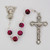 Rosary Beads | Blessed Mother Centerpiece | 6MM Pink Swirl Beads | P3PKR Rosary Beads | Blessed Mother Centerpiece | 6MM Pink Swirl Beads | P3PKR
