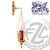 Hanging Wall Sanctuary Lamp in Brass with matching wall bracket with 12" Projection