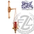 Hanging Sanctuary Lamp with Wall Brackets in Bronze Style 401