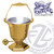 Excelsis Aspersorium Set with Aspergillum and Liners in Brass Style 434