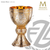 Tasillo concelebration chalice 10 inches by six and one quarter inches with choice of 3 compositions paten optional made in spain by artistic silver 2330P