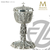 Gothic lidded ciborium measures 11 and 1 half inches by 6 and 7 eighths inches accommodates  350 hosts made of sterling silver with gold lining in spain by artistic silver AS2393 Gothic lidded ciborium measures 11 and 1 half inches by 6 and 7 eighths inches accommodates  350 hosts made of sterling silver with gold lining in spain by artistic silver AS2393