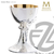 Hammered surface chalice stands 7 and 1 half inches high with high polish silver plate finish includes a paten made in spain by artistic silver as2495