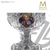 Gothic Chalice & Paten 9" x 4-1/2" Enamel Medallions 15 Oz 2970 Spain  Gothic Chalice & Paten 9" x 4-1/2" Enamel Medallions 15 Oz 2970 Spain