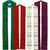 Priest Overlay Stole | Woven Stripe Accent | Wool | 4 Colors | 52" | Poland | 10345