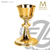 14 ounce chalice stands 8 and 1 half inches high with choice of silver or gold finish made in spain by artistic silver AS5405