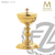 covered ciborium stands 8 and 5 eighths inches high with 250 host capacity has gold plate finish made in Spain by Molina AS5236CBGP