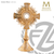 Tassilo monstrance stands 25 inches tall with two tone finish made in spain by molina AS7274