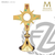 Grapes & Wheat monstrance stands 16 and 1 half inches tall with optional enamel accents made in spain by molina AS5504M