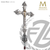 Gothic processional Crucifix with handworked filigree stands 92 inches high overall with silver plate finish made in spain by molina as915 Gothic processional Crucifix with handworked filigree stands 92 inches high overall with silver plate finish made in spain by molina as915