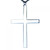 Pectoral Cross in Latin design with Silver Plated finish and included is a 30" Chain TS1596