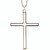 Pectoral Cross in Latin design in Stainless Steel and included is a 30" Chain TSJ24