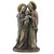 Holy Family Statue Cold Cast Bronze 8.75 Inch with halos on everyone