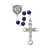 set of rosary beads with pewter four way medal centerpiece and crucifix has blue wood beads and comes gift boxed ma703df set of rosary beads with pewter four way medal centerpiece and crucifix has blue wood beads and comes gift boxed ma703df