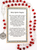 Chaplet of the Holy Spirit with Red Crystal Beads & Holy Spirit Medal shown with Instructions 