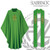 Gothic Chasuble and Overlay Stole Set with modern cross and gold accents on Green fabric from Slabbinck of belgium 3174 50-2534 Gothic Chasuble and Overlay Stole Set with modern cross and gold accents on Green fabric from Slabbinck of belgium 3174 50-2534