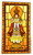 Infant of Prague Sticker Stained Glass Design size 4-1/2" x 3" ZZSTK09