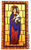 Our Lady of Perpetual Help Sticker Stained Glass Design 4-1/2" x 3" ZZSTK12 Our Lady of Perpetual Help Sticker Stained Glass Design 4-1/2" x 3" ZZSTK12