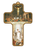 Last Supper, Crucifixion & Resurrection Devotional Keepsake Cross with Gold Edged size 3-1/2" x 5" from Italy EGCROSS07