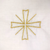 Baptismal Bib | Embroidered Gold Cross | Cotton | Infants | 3136J68  Baptismal Bib | Embroidered Gold Cross | Cotton | Infants | 3136J68