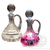 Cruet Set Glass Pinwheel Design Water & Wine 5 OZ Poland WRZ723