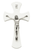 Wall Crucifix with White Wood and Silver Plated Corpus size7" MA7978 Wall Crucifix with White Wood and Silver Plated Corpus size7" MA7978
