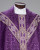 CM Almy Milano Chasuble in Purple with Purple Orphrey - Close Up  CM Almy Milano Chasuble in Purple with Purple Orphrey - Close Up