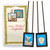 St. Michael Brown Wool Scapular with brown cord, 1-3/4" x 2", in deluxe carded packaging.
