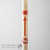 Agnus Dei Refillable Paschal Candle with alpha and omega letters includes a brass follower LNRM