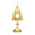 Neo-Gothic Monstrance with Evangelist Medallions with Mary and Saints Figurines 