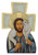 Christ the Good Shepherd Cross with Easel and Gold Foil