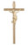 Straight Crucifix with Leonardo Corpus made of Alpine Maple measures 13 inches Choice of Three Finishes PEM7030013 gold finish