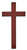 Plain Wooden Wall Cross Cherry Finish 10"