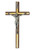 Inlaid Wall Crucifix made of walnut with Dark Stain with Brass Inlays and Pewter Corpus 8 inches FSSE04067 Inlaid Wall Crucifix made of walnut with Dark Stain with Brass Inlays and Pewter Corpus 8 inches FSSE04067