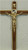 Wall Crucifix Brown Cross With Gold Trim and  Gold Corpus with Medallion that Appears As Rays of Light Made In Italy 8 inches LAL427