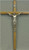 Wall Crucifix made of Slender Olive Wood Cross  with Silver Finish Corpus measures 8 inches TIE4395U Wall Crucifix made of Slender Olive Wood Cross  with Silver Finish Corpus measures 8 inches TIE4395U