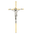 Gold Plated Brass Wall Crucifix 10 Inch USA Made
