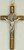 St Benedict Wall Crucifix Natural Finish Wood Cross With Carved Accents Silver Finish Corpus Made In Italy measures 6 by 12 inches TIE4453 St Benedict Wall Crucifix Natural Finish Wood Cross With Carved Accents Silver Finish Corpus Made In Italy measures 6 by 12 inches TIE4453
