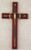 Wedding Cross Cherry Finish Brass Accent Cross Intertwined Rings measures 6 and 3 quarters by 3 and 3 quarters inches MA7113 Wedding Cross Cherry Finish Brass Accent Cross Intertwined Rings measures 6 and 3 quarters by 3 and 3 quarters inches MA7113