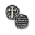 Cross Pocket Token With God - Mark 10:27 Pewter CTPT110