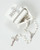 Silver and white communion Keepsake Box with Blessed Sacrament - shown with Rosary for size 