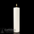 White Ceremonial Pillar Candle with spike hole is made of Stearine and measures 3 inches by 12 inches CC31195001