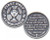 First Communion Pocket Token with Blessed Sacrament wheat and Grapes on Pewter medal measures 1 inch CTCP126