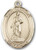 14 Karat Oval Medal-Size Small-5/8"-St. Barbara