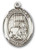 Sterling Silver Oval Medal-Size Medium-18" Chain-7/8"-St. Benjamin Sterling Silver Oval Medal-Size Medium-18" Chain-7/8"-St. Benjamin