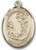 14 Karat Oval Medal-Size Large-1 1/4"-St. Cecilia