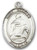 Sterling Silver Oval Medal-Size Medium-18" Chain-7/8"-St. Charles Sterling Silver Oval Medal-Size Medium-18" Chain-7/8"-St. Charles