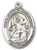 Sterling Silver Oval Medal-Size Large-24" Chain-1 1/4"-St. Gabriel