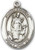 Sterling Silver Oval Medal-Size Small-18" Chain-5/8"-St. Hubert