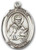 Sterling Silver Oval Medal-Size Small-18" Chain-5/8"-St. Isidore Sterling Silver Oval Medal-Size Small-18" Chain-5/8"-St. Isidore
